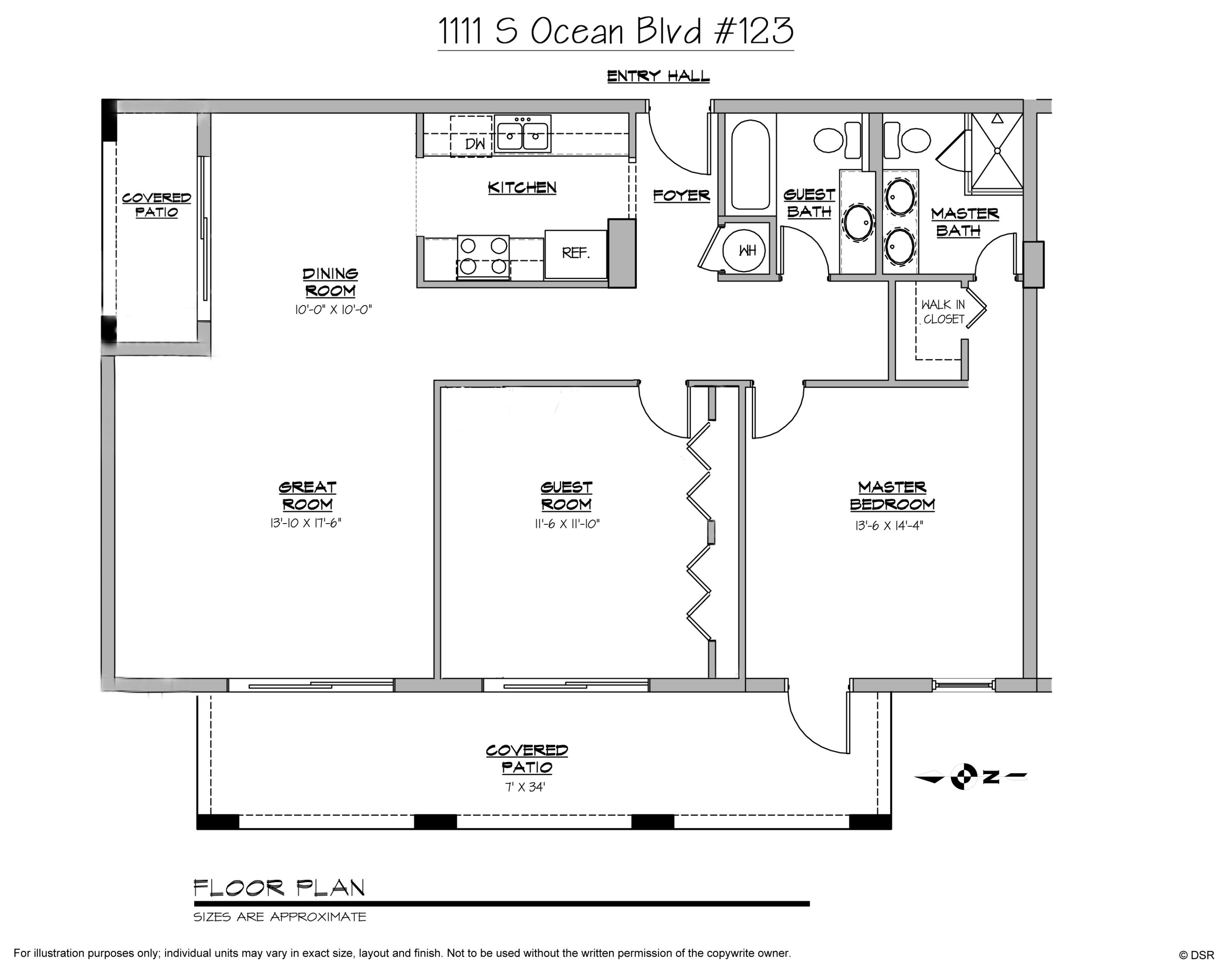 1111 South Ocean Boulevard, Unit 123 Boca Raton, FL 33432 - Photo 32 of 32 Floor Plan