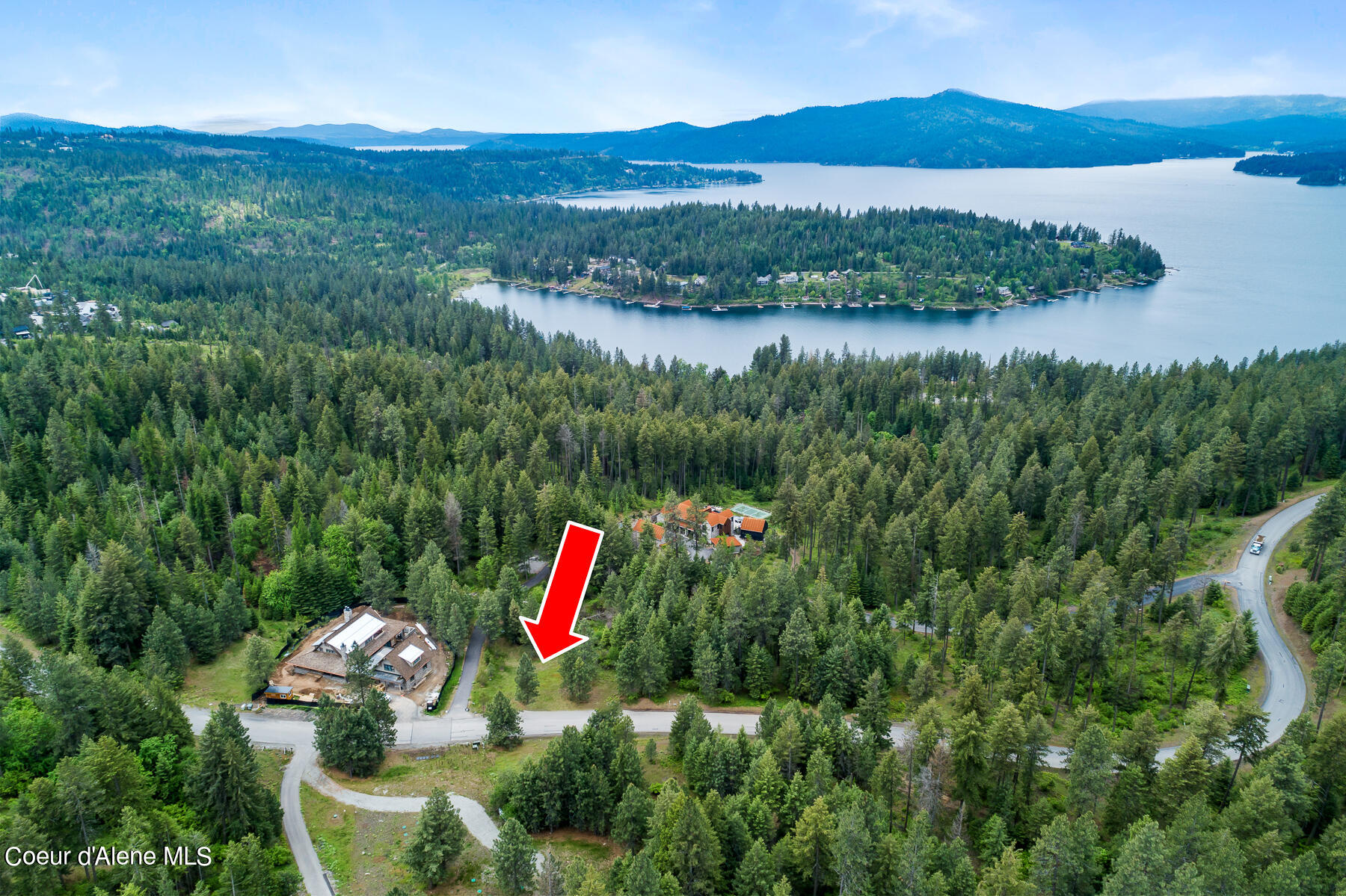 6557 South Buckrail Road Harrison, ID 83833 - Photo 10 of 16 Aerial_Lot94-5_Arrow