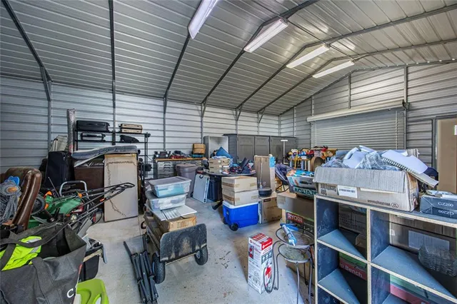 a view of a storage in a room