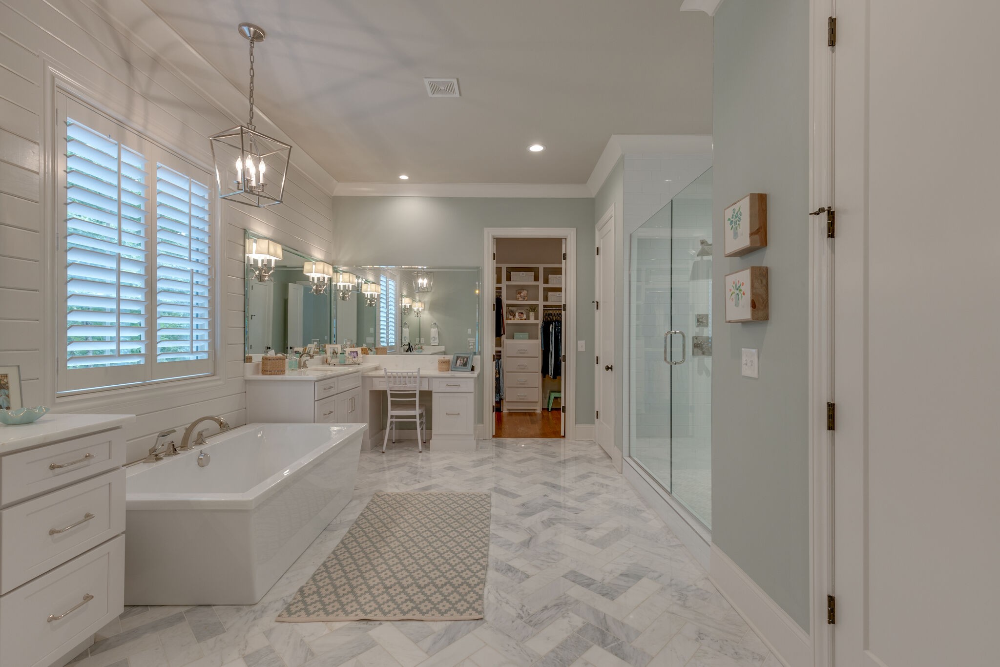 4841 Ollie Chunn Road Spring Hill, TN 37174 - Photo 28 of 69 a bathroom with a tub a sink shower and a mirror