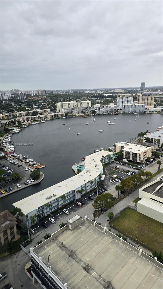 2602 East Hallandale Beach Boulevard, Unit R2810 Hallandale Beach, FL 33009 - Photo 20 of 31 an aerial view of a house with outdoor seating