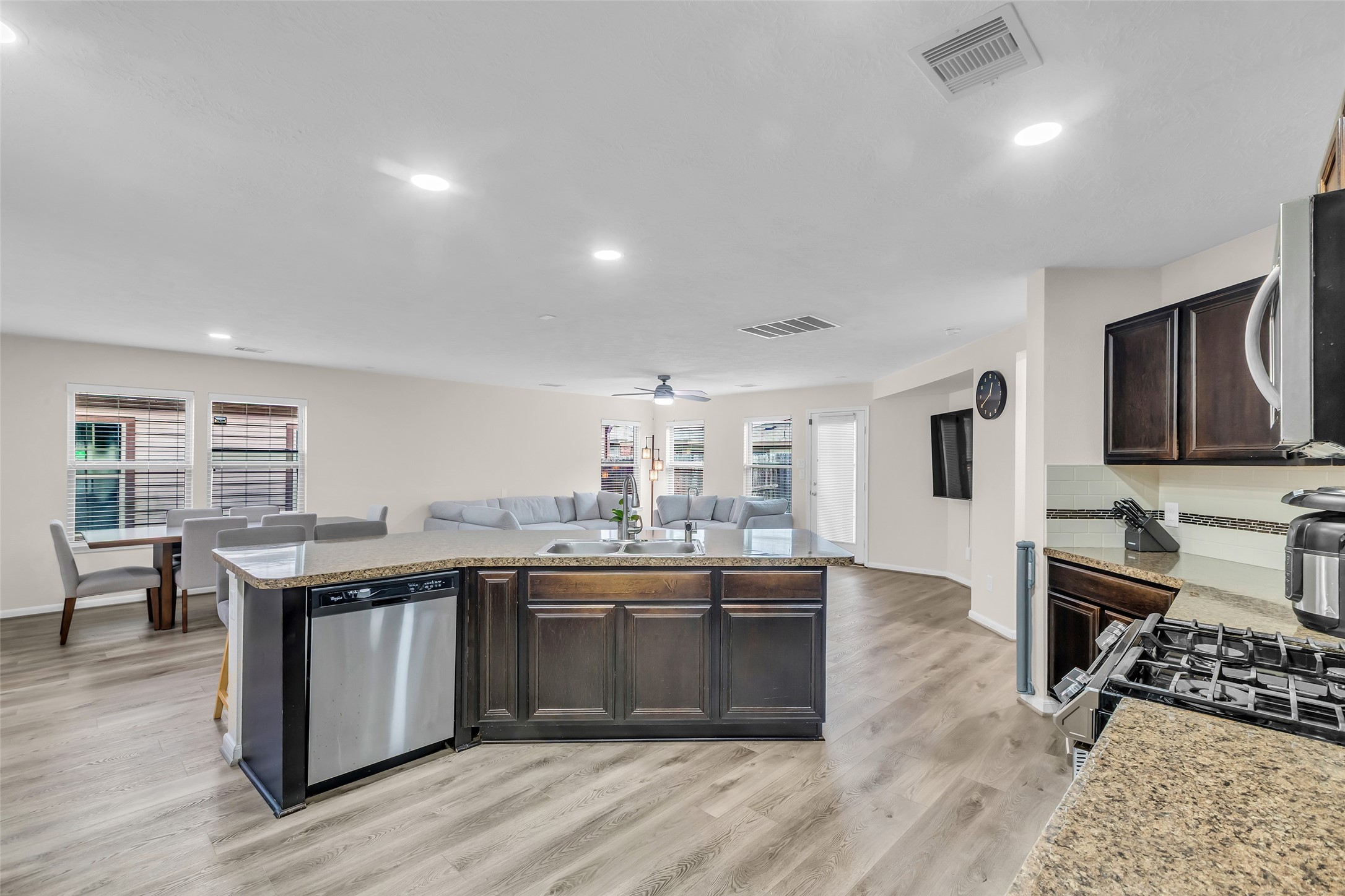 12626 Mint Field Houston, TX 77066 - Photo 6 of 26 a kitchen with lots of counter top space and stainless steel appliances