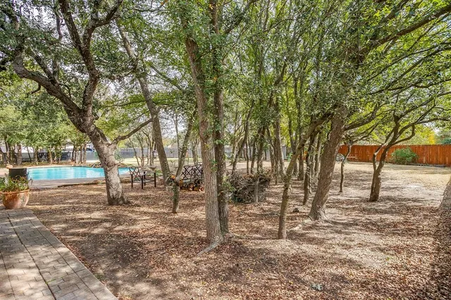 a view of road with trees