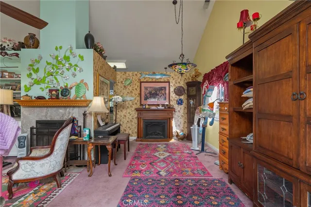 a front view of a fireplace with entryway