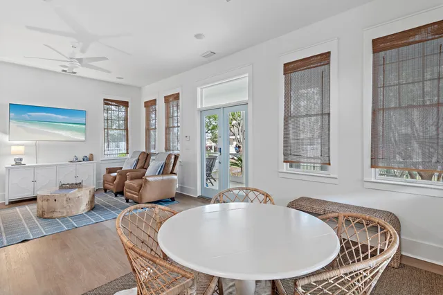 a living room with furniture and window