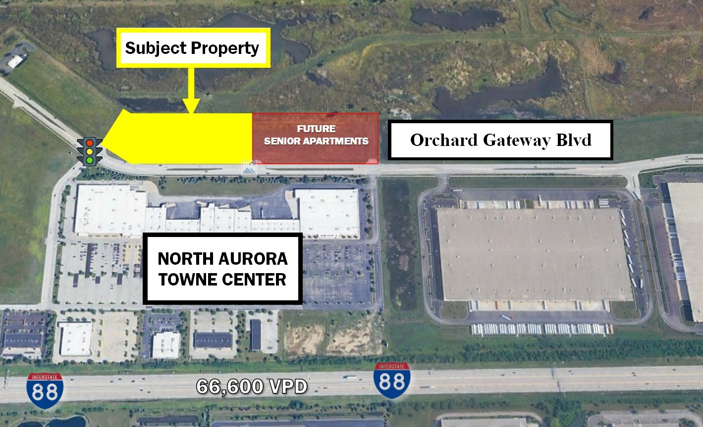 Lot 16-west Orchard Gateway Boulevard North Aurora, IL 60542 - Photo 1 of 1 a sign that is on the side of a building