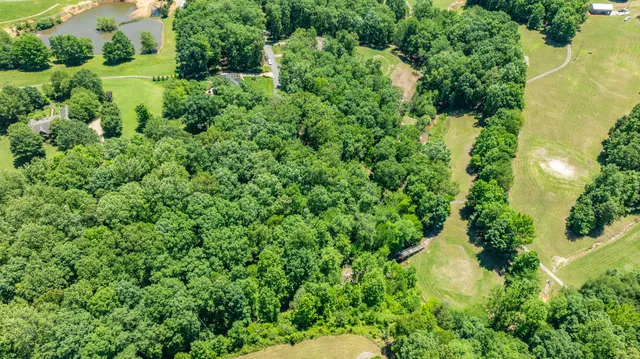 a view of a road with a yard