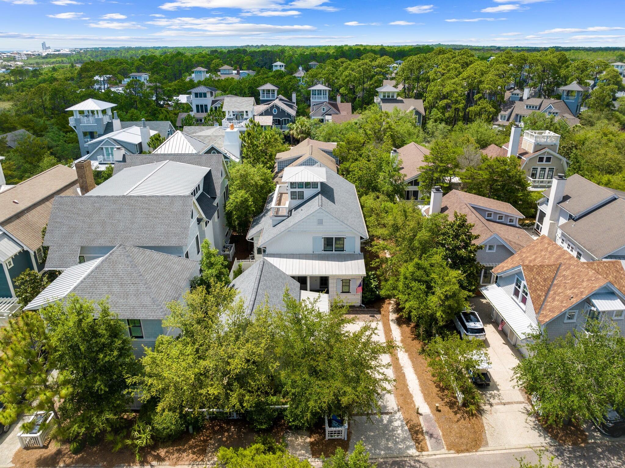 30 South Watch Tower Ln Inlet Beach Inlet Beach, FL 32461 - Photo 61 of 77 an aerial view of a house with a garden
