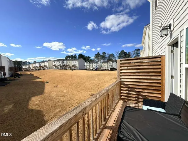 a view of terrace with city view