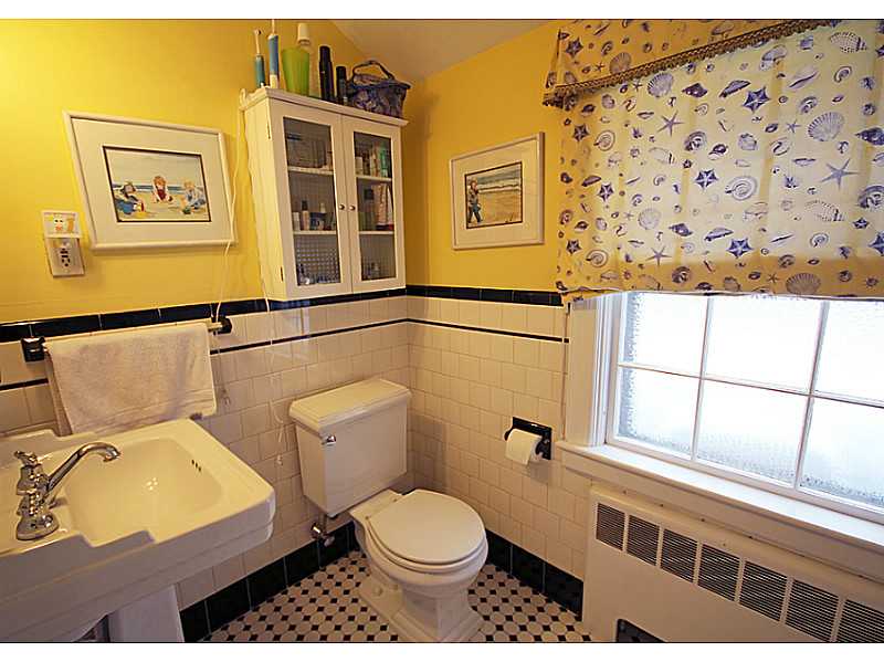 19 Surrey Road Barrington, RI 02806 - Photo 15 of 24 Bathroom. Classic black and white tile along with a pedestal sink.