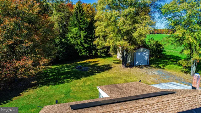 a view of a backyard