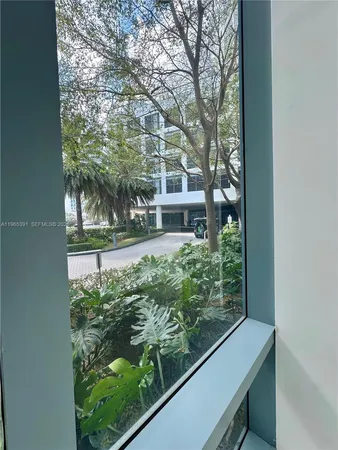 a view of a balcony with an outdoor space