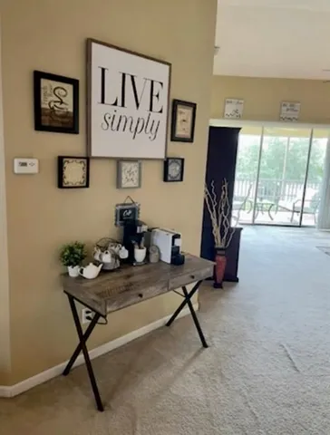 a room with furniture and windows