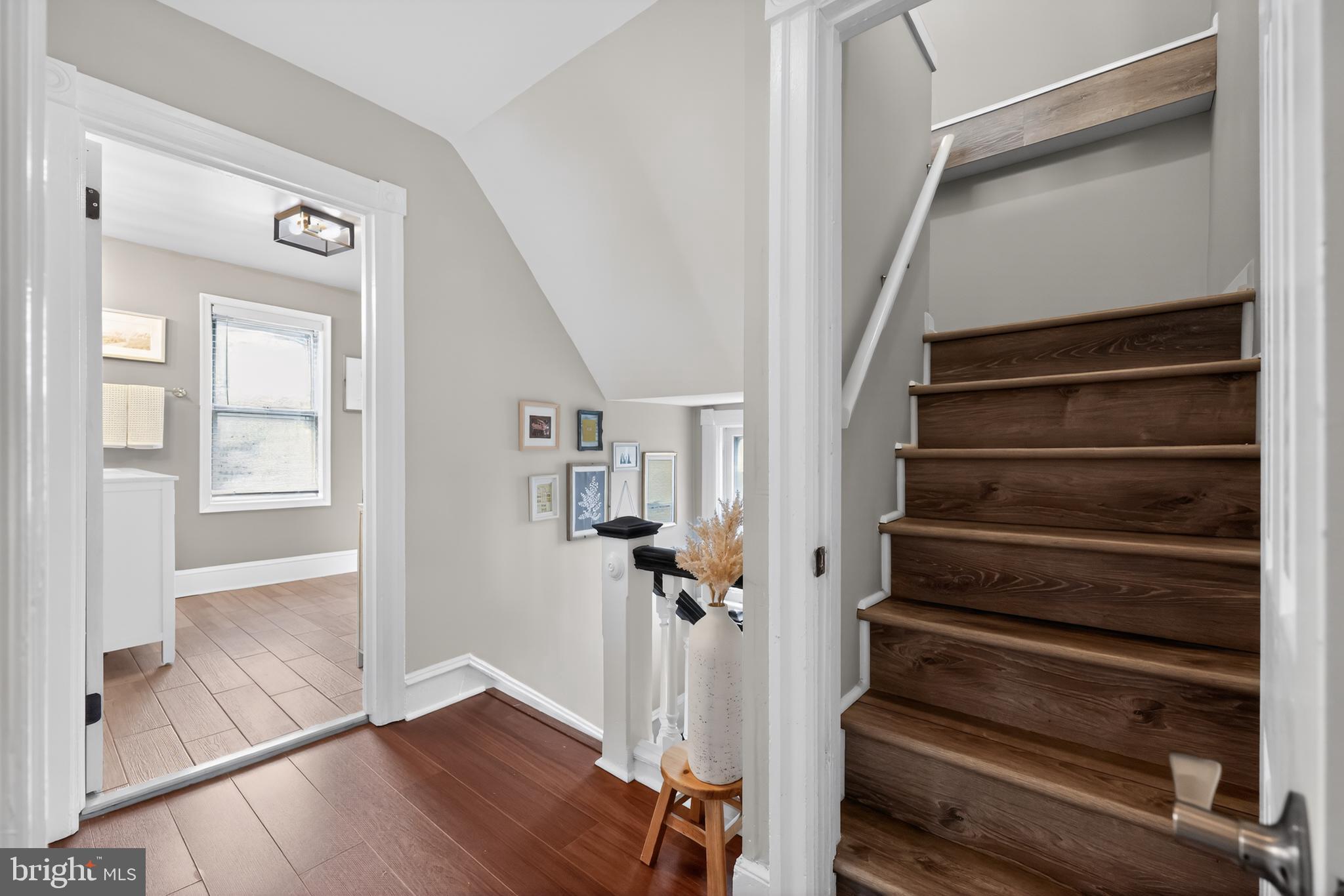 208 Richey Avenue Collingswood, NJ 08107 - Photo 21 of 35 a view of front door with wooden floor and stairs