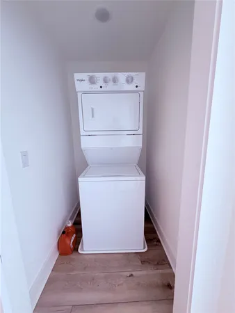a utility room with a washer and dryer
