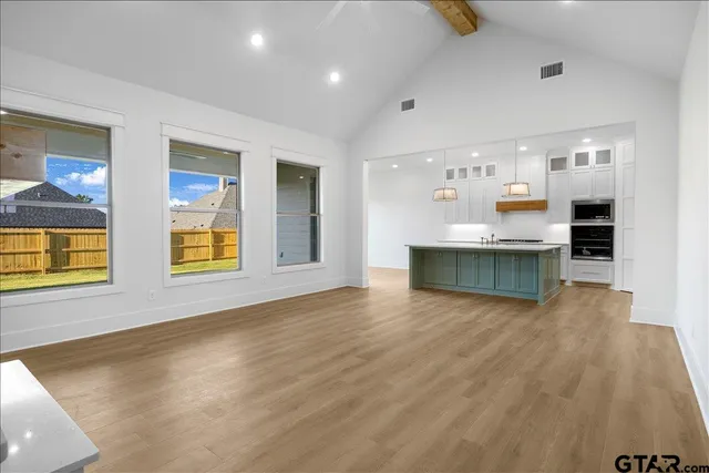a view of kitchen and window