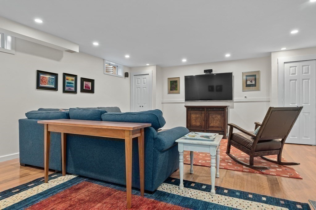 11 Boxford Road Topsfield, MA 01983 - Photo 31 of 34 a living room with furniture a fireplace and a flat screen tv