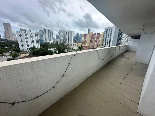 a view of balcony and city view