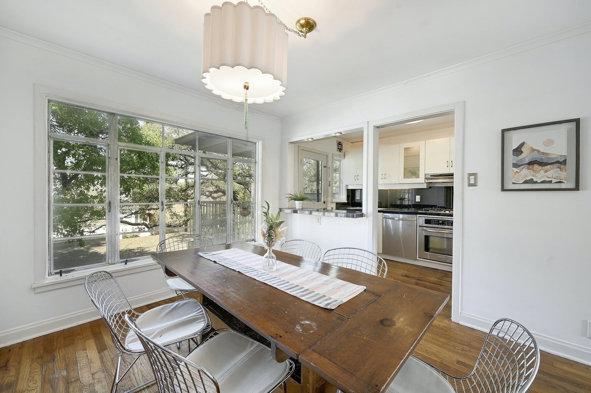 3416 Enfield Road, Unit B Austin, TX 78703 - Photo 13 of 31 Dining room with huge windows