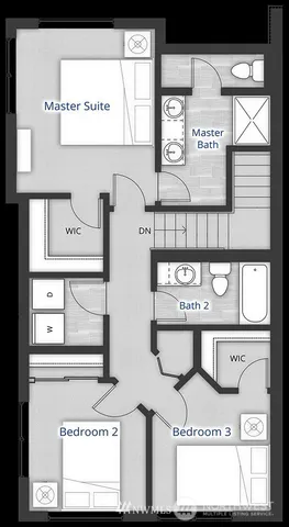 a picture of a bathroom with a window
