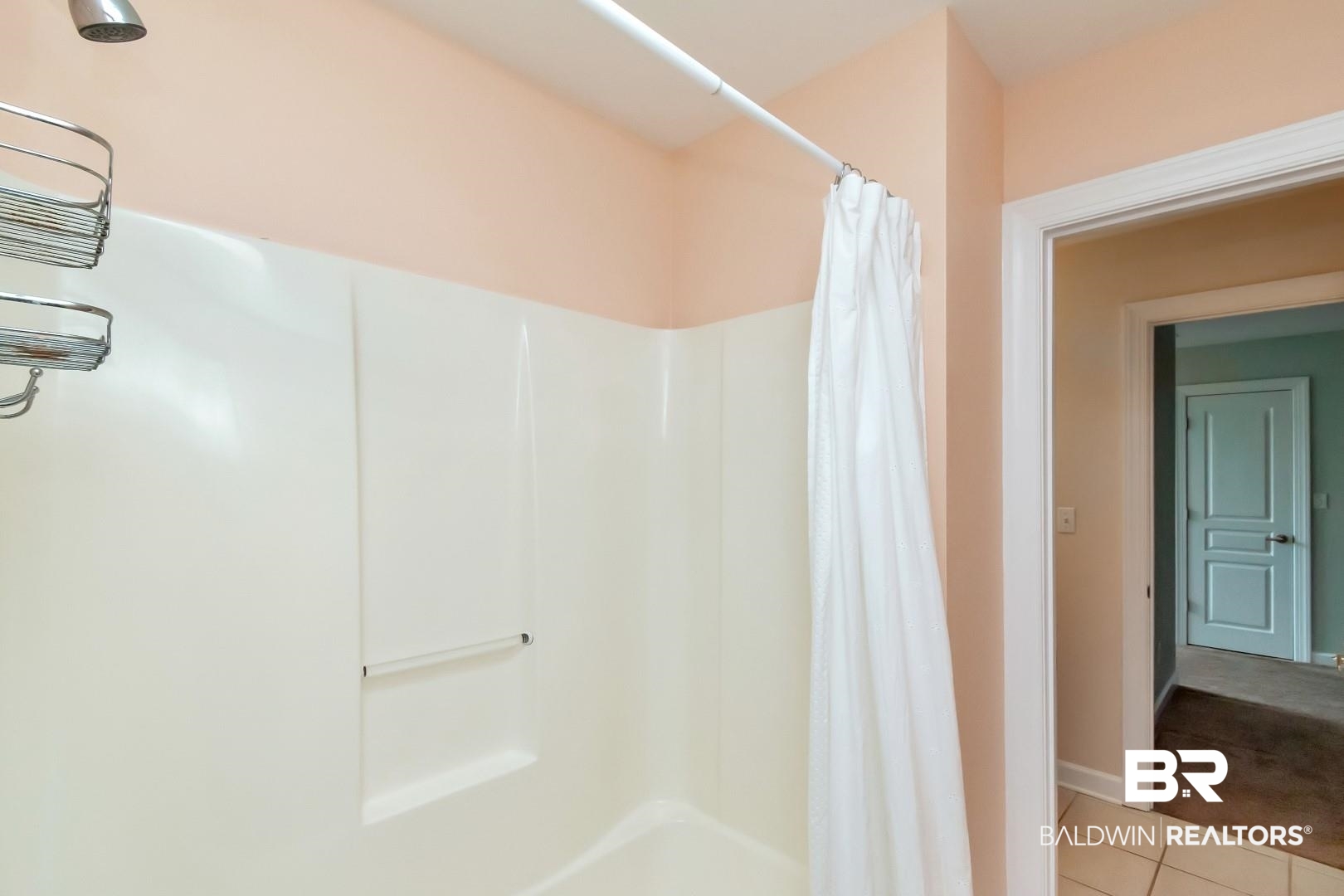 3500 North Riviere Du Chien Loop Mobile, AL 36693 - Photo 34 of 74 Bathroom with tile patterned flooring and a shower with shower curtain