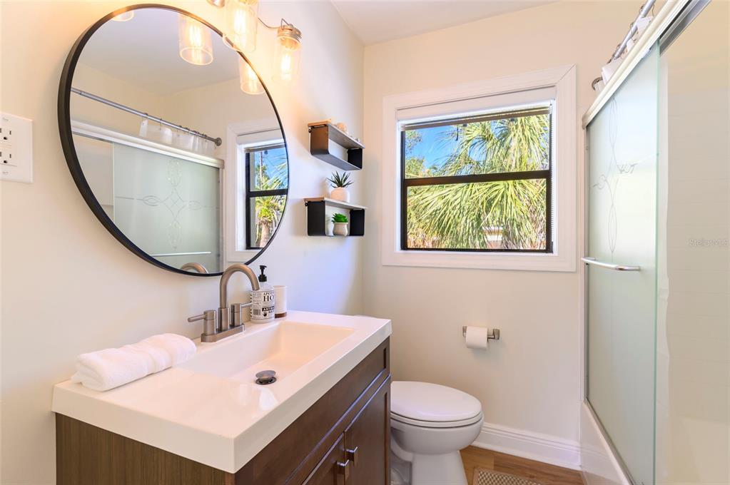 1344 Springdale Street Clearwater, FL 33755 - Photo 24 of 34 a bathroom with a sink mirror and toilet