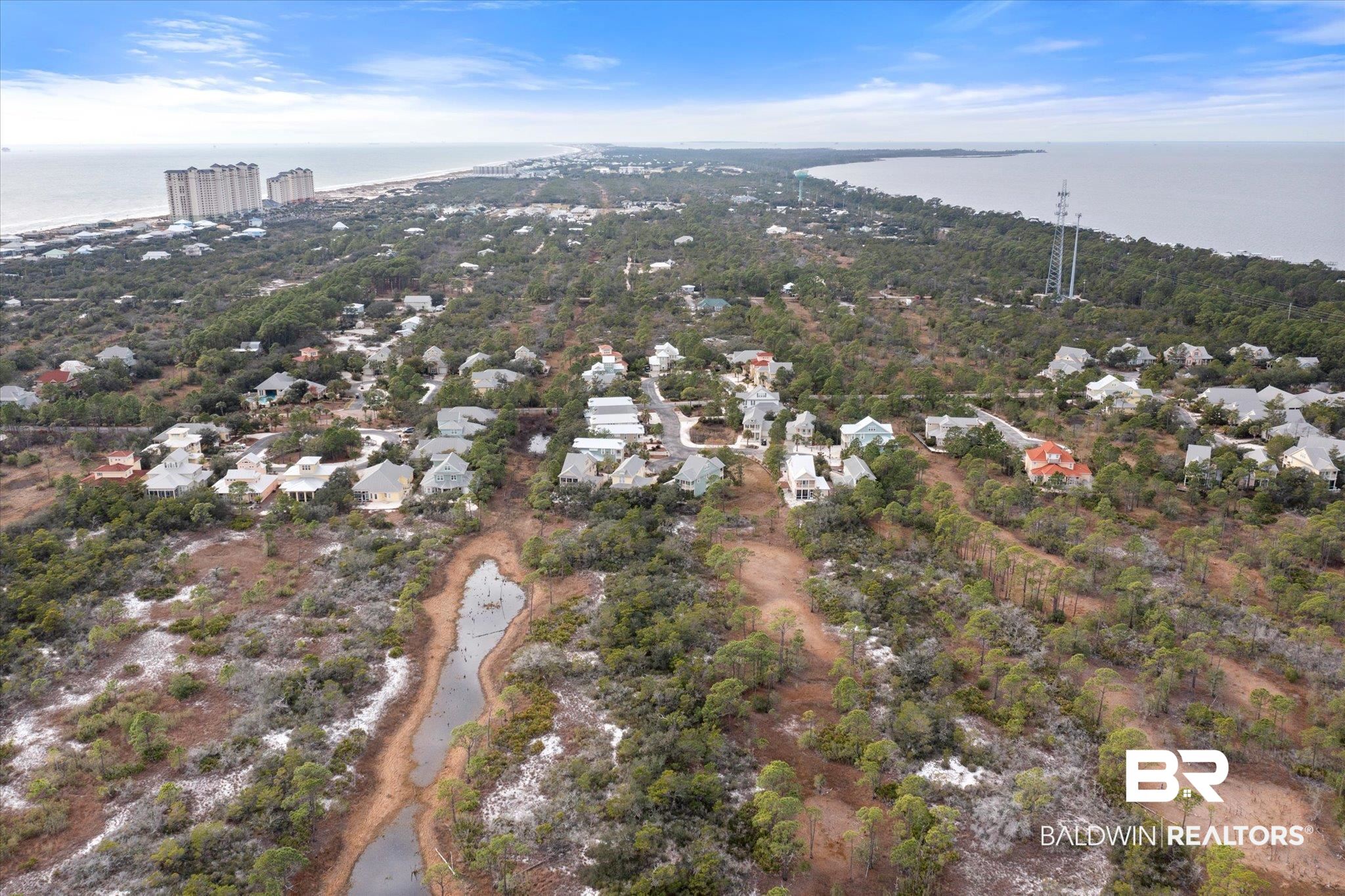 9259 Genipa Way Gulf Shores, AL 36542 - Photo 64 of 72 Bird's eye view featuring a water view