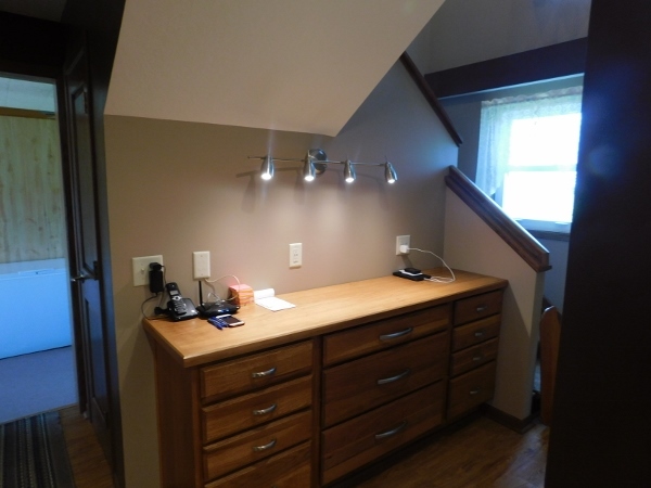 8388 South Brooklyn Road Rochelle, IL 61068 - Photo 11 of 32 a bathroom with a sink vanity and mirror