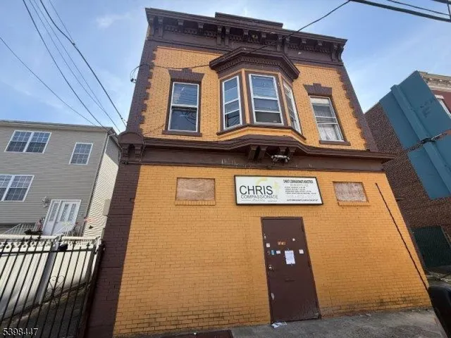 a front view of a building