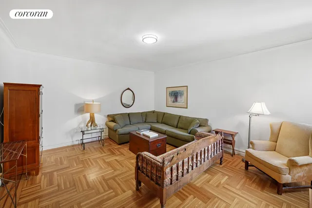 a living room with furniture and a couch