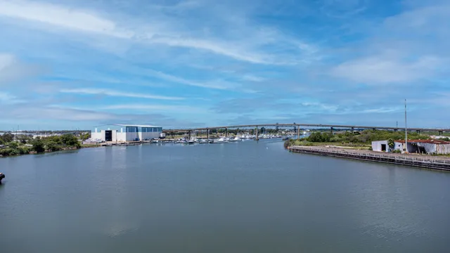 a view of a lake with houses