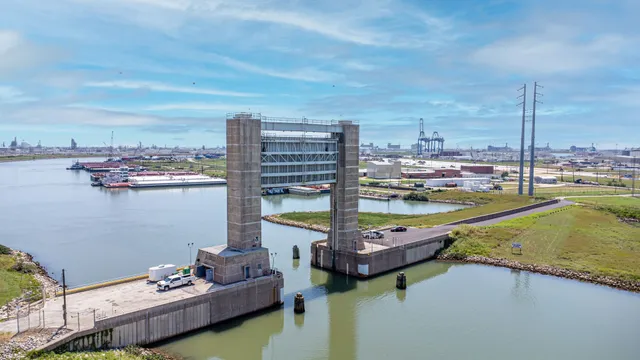 a view of a water with a terrace