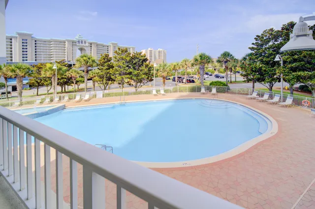 a view of swimming pool from a terrace