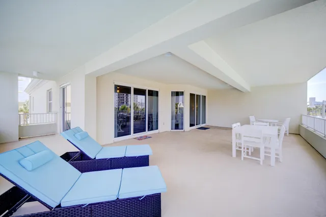 a view of a city from a balcony