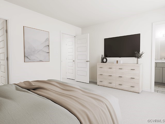207 Whiteside Road Sandston, VA 23150 - Photo 14 of 19 a bedroom with a bed and a flat screen tv