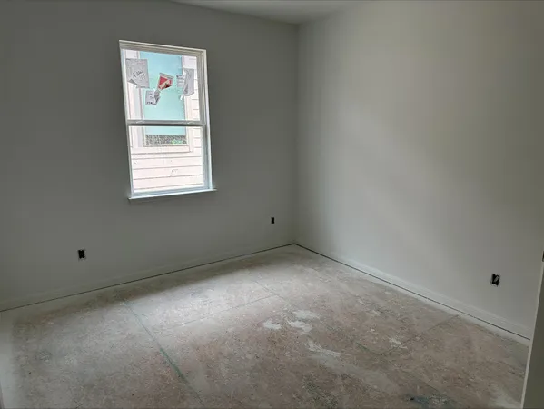 an empty room with a window
