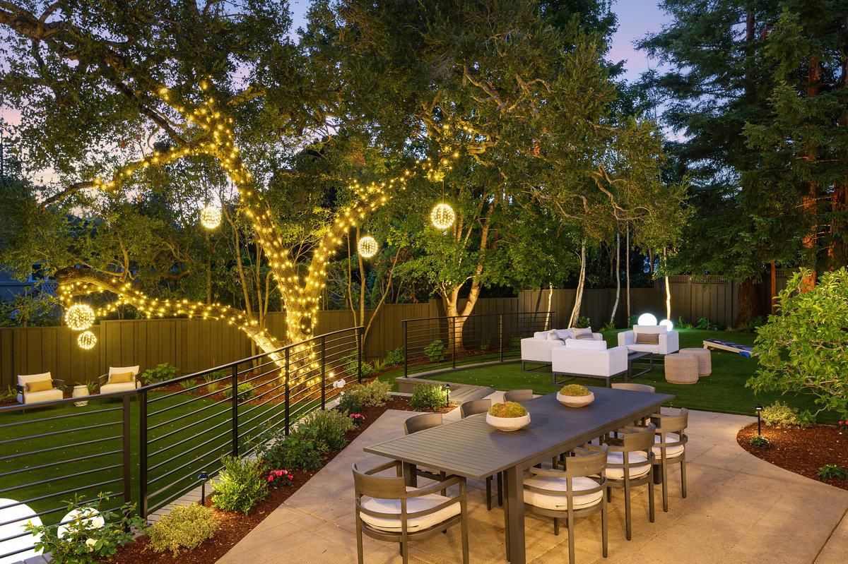 130 Stonehedge Road Hillsborough, CA 94010 - Photo 30 of 32 a view of a chairs and table in the backyard