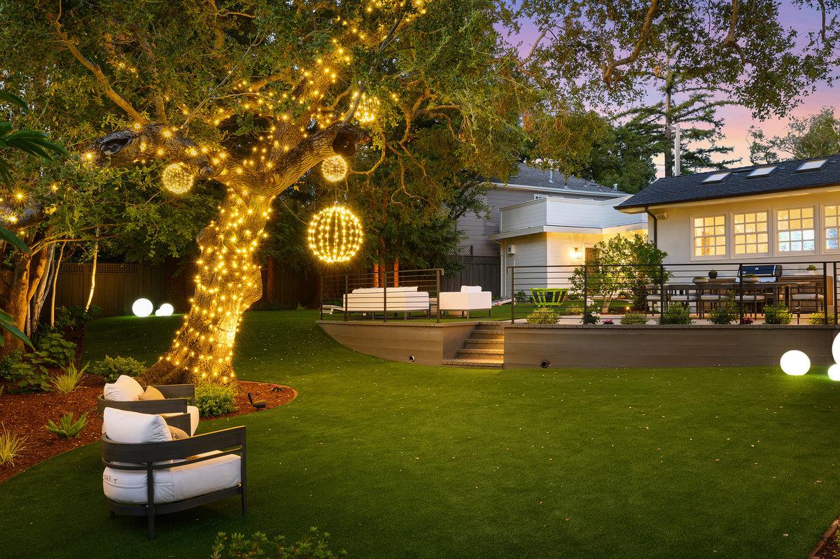 130 Stonehedge Road Hillsborough, CA 94010 - Photo 31 of 32 a swimming pool with outdoor seating and yard