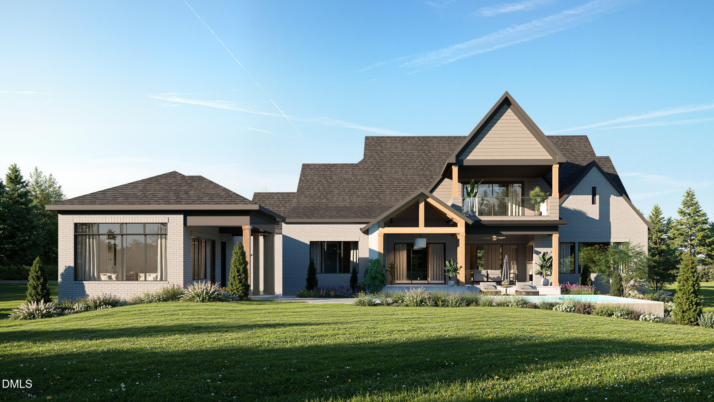 1708 Hunting Ridge Road Raleigh, NC 27615 - Photo 7 of 35 Exterior Rendering- Back of home