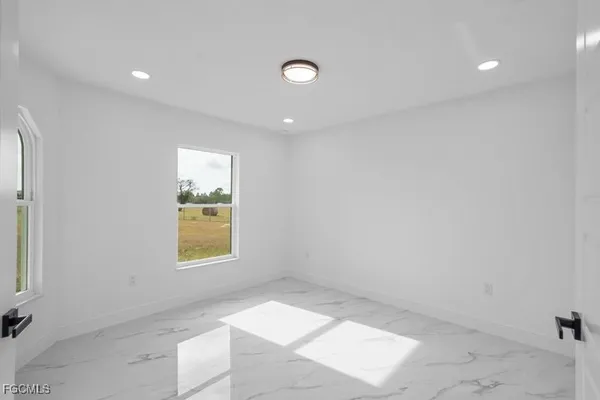 an empty room with a window