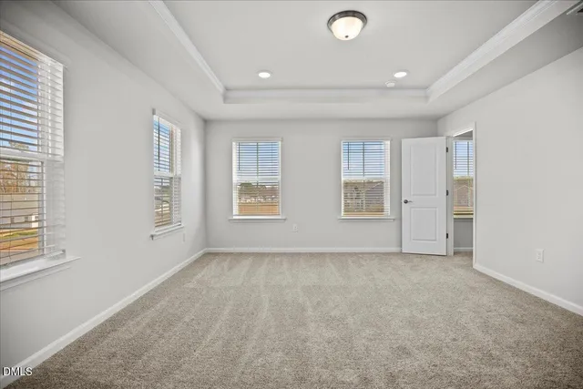 an empty room with an entryway