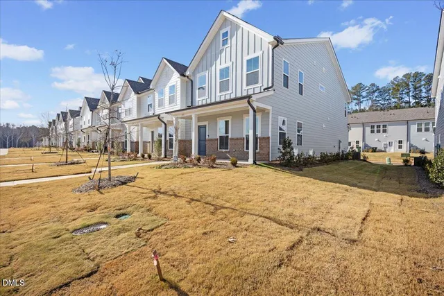 a front view of a residential houses