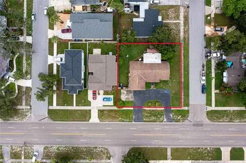 front view of a house with a street