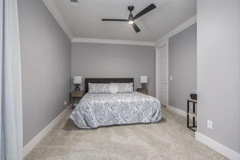 a room with furniture and a table