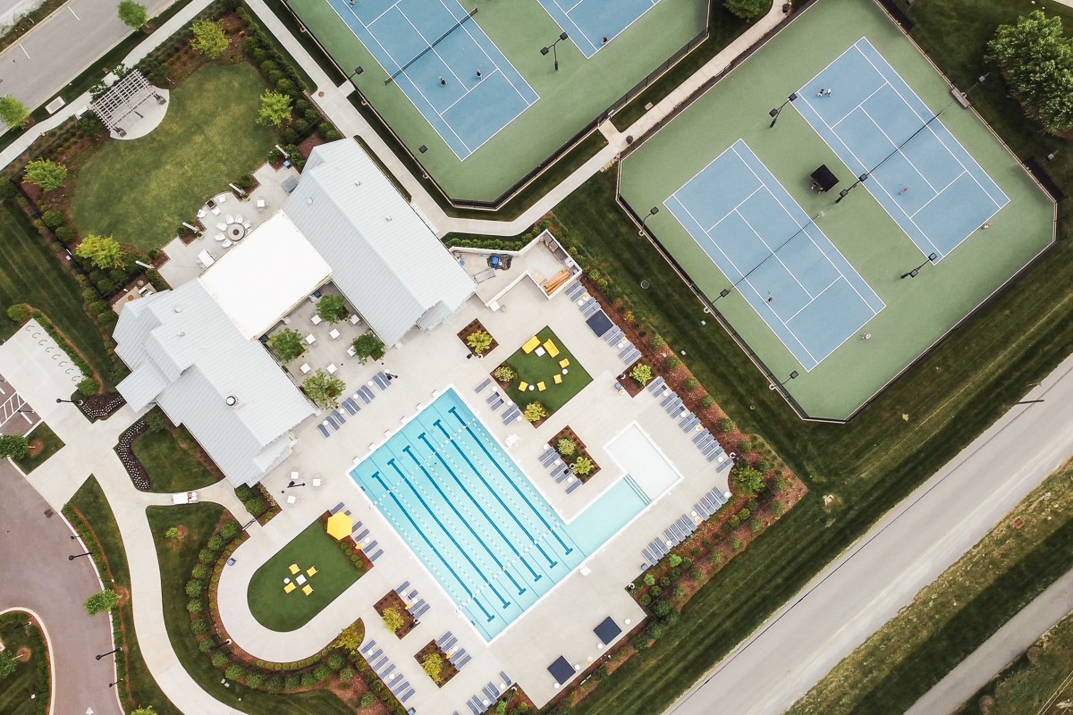 960 Cheltenham Avenue Franklin, TN 37064 - Photo 48 of 62 an aerial view of a house with a swimming pool