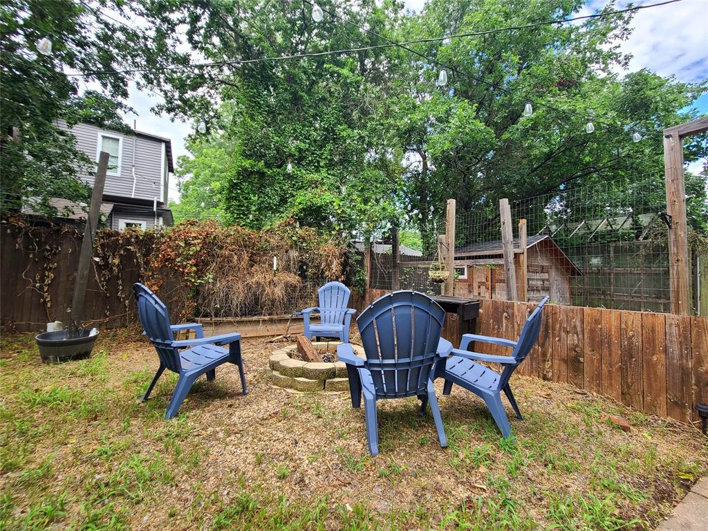 615 West Gandy Street Denison, TX 75020 - Photo 19 of 20 Fenced backyard featuring a fire pit