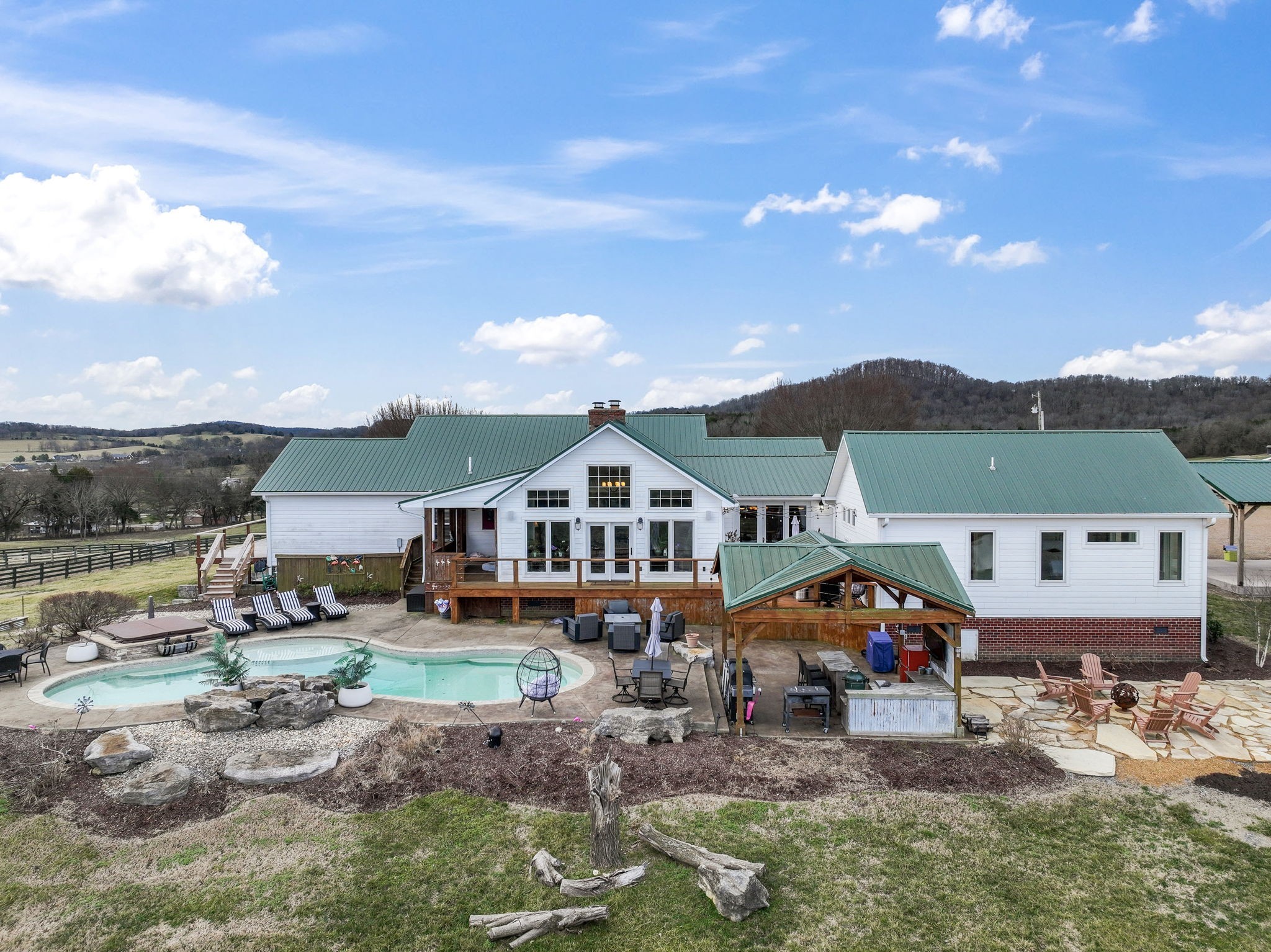 1180 Allisona Road Eagleville, TN 37060 - Photo 45 of 65 an aerial view of a house with a garden and lake view