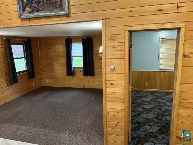 8353 Mannik Road Iron River, WI 54847 - Photo 36 of 52 Carpeted empty room featuring wood walls