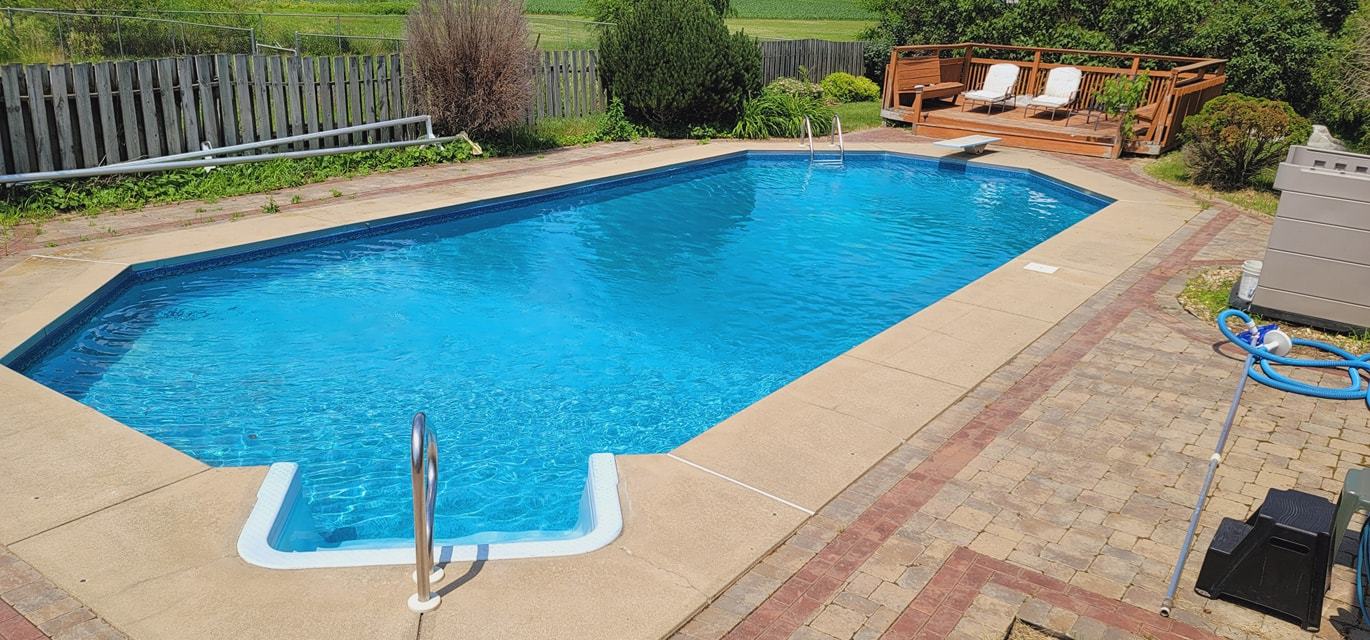 20172 Prophet Road Prophetstown, IL 61277 - Photo 26 of 32 a view of backyard with swimming pool and outdoor seating