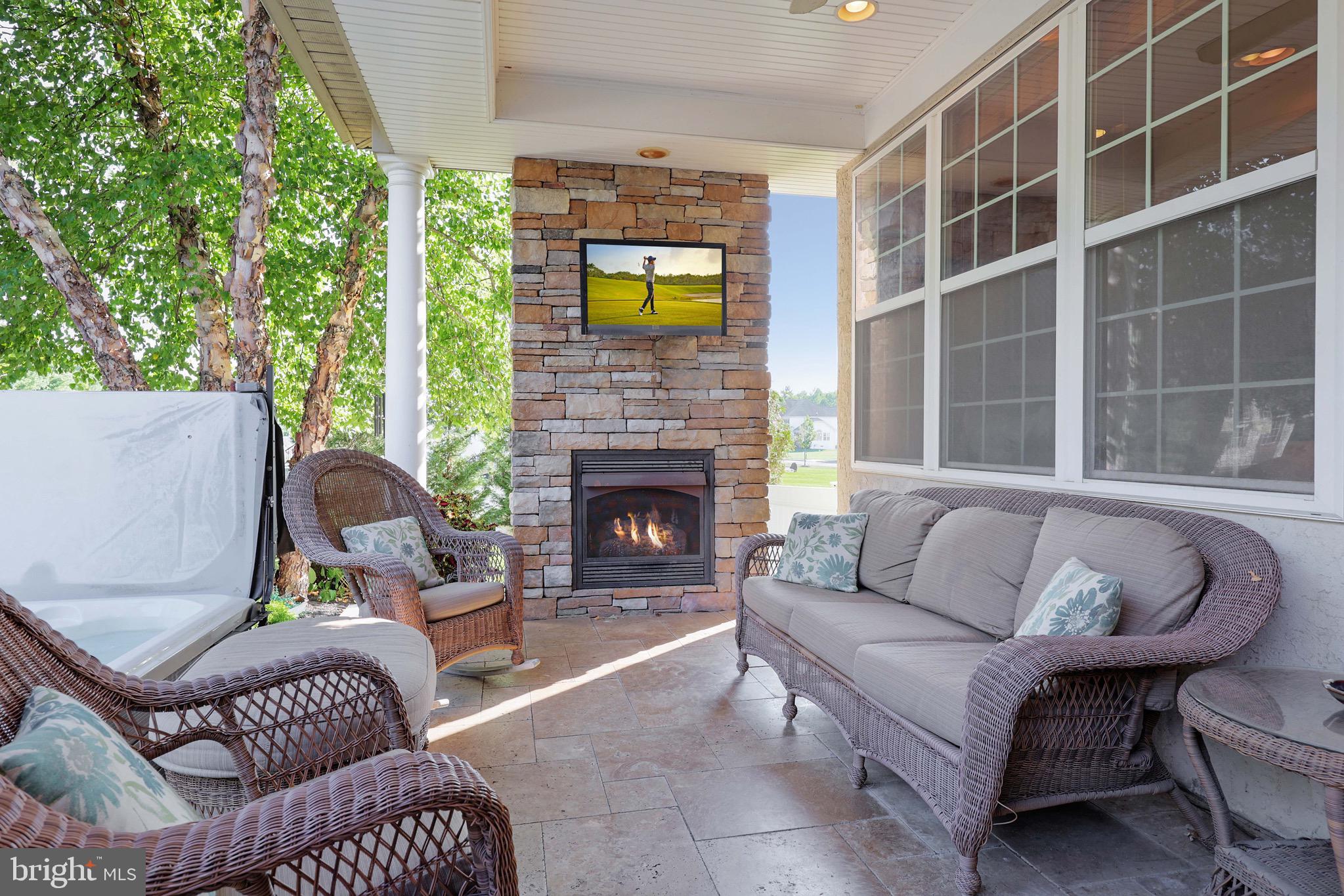 15 Manchester Court Columbus, NJ 08022 - Photo 35 of 80 a living room with furniture and a fireplace